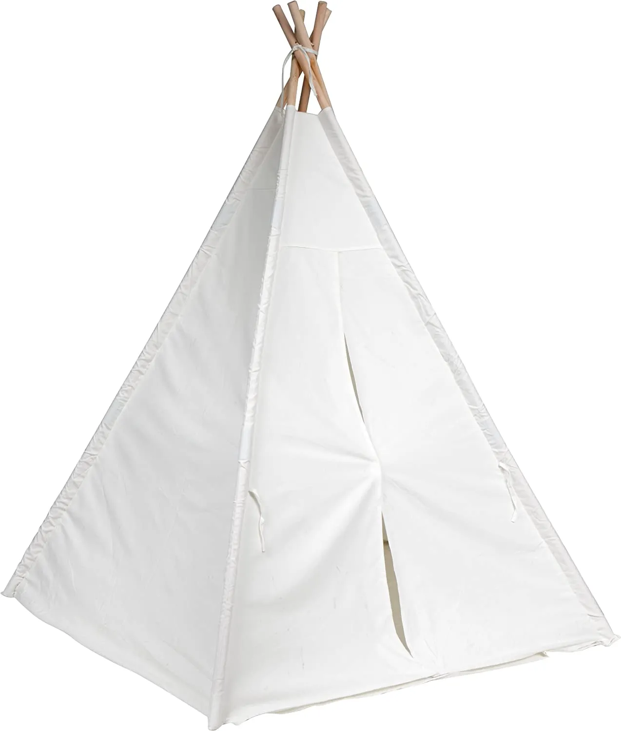 6ft Giant Teepee Play House of Pine Wood with Carry Case White