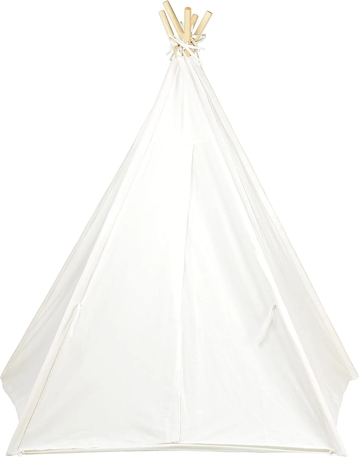 6ft Giant Teepee Play House of Pine Wood with Carry Case White