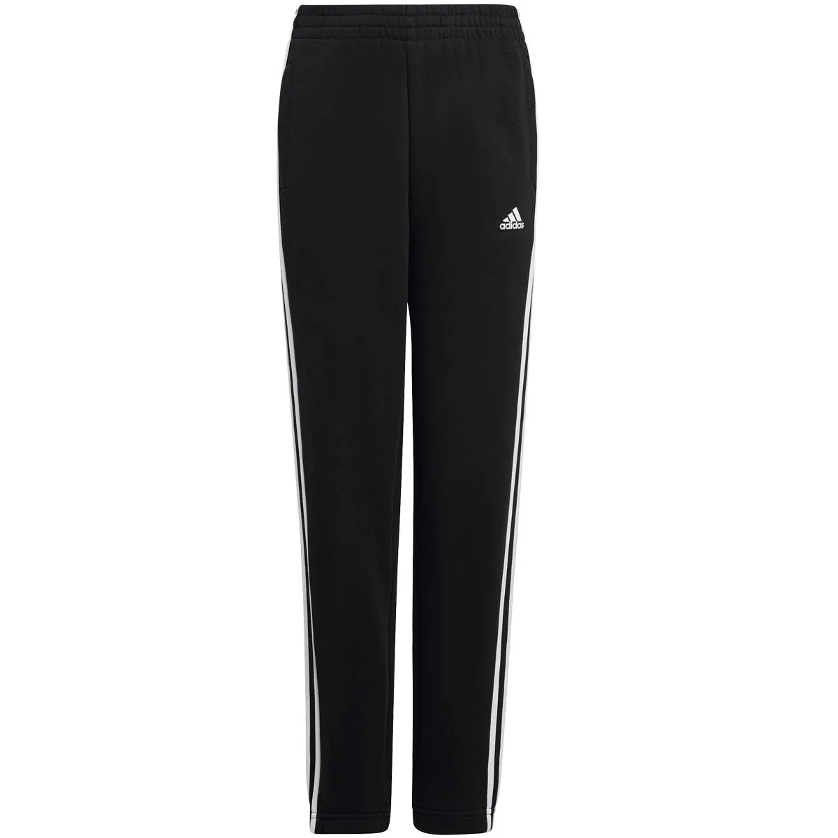 adidas Essentials 3 Stripes Fleece Pants - Boys - Black/White