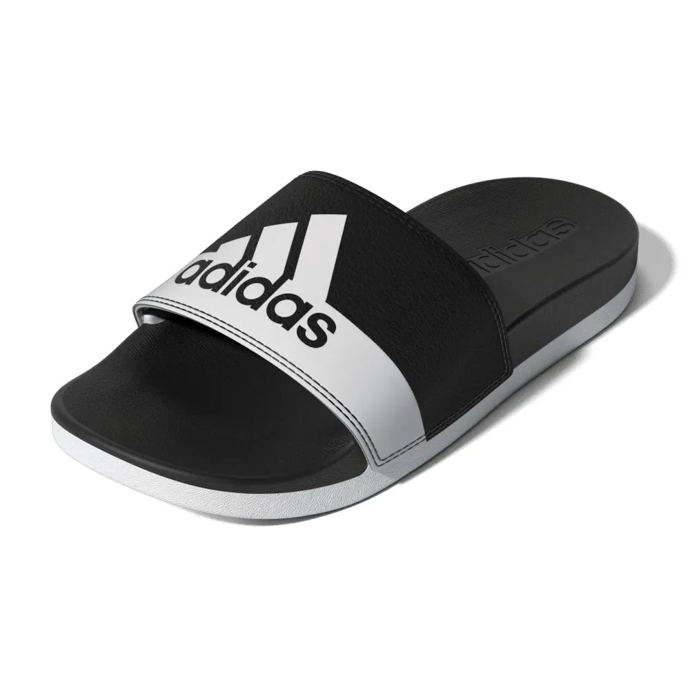 ADIDAS KIDS ADILETTE COMFORT BLACK/WHITE/WHITE SLIDE SANDALS