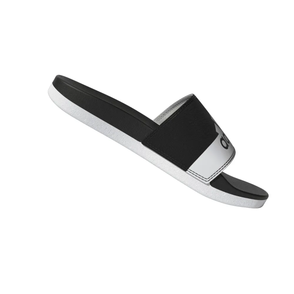 ADIDAS KIDS ADILETTE COMFORT BLACK/WHITE/WHITE SLIDE SANDALS