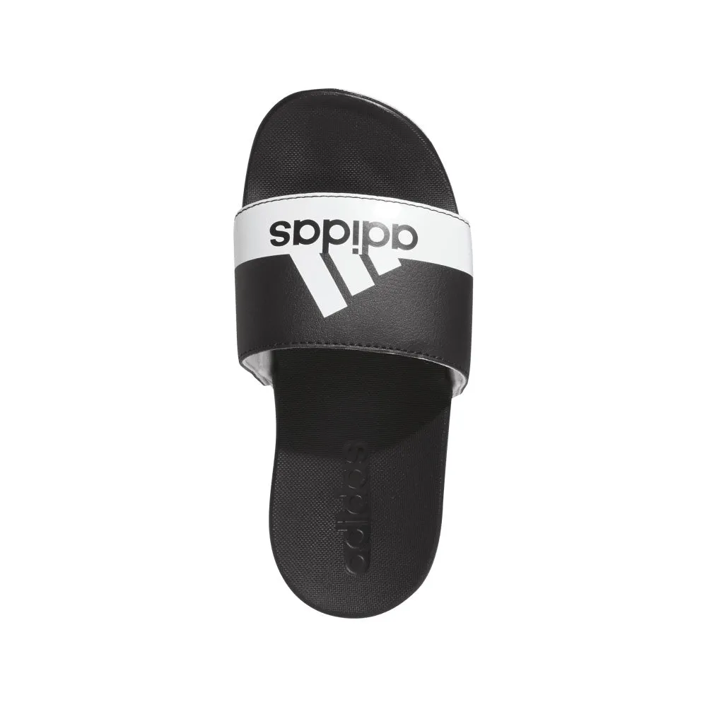 ADIDAS KIDS ADILETTE COMFORT BLACK/WHITE/WHITE SLIDE SANDALS