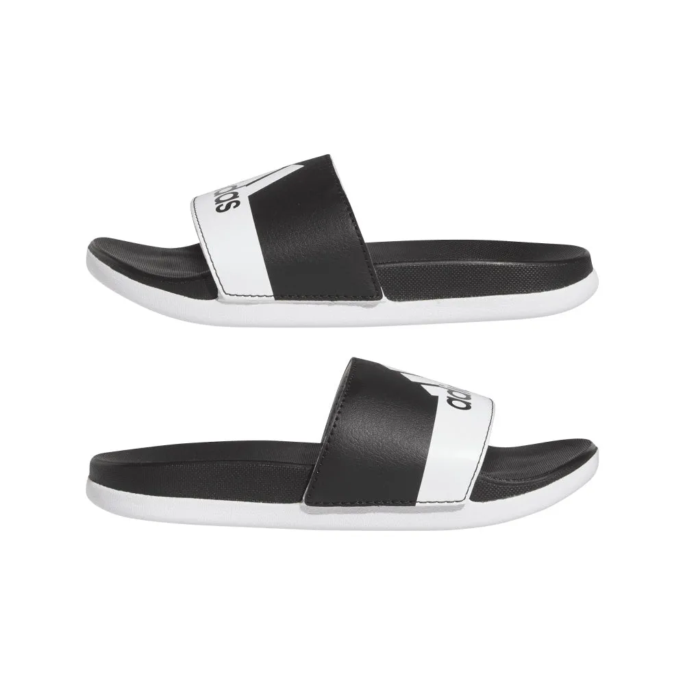 ADIDAS KIDS ADILETTE COMFORT BLACK/WHITE/WHITE SLIDE SANDALS