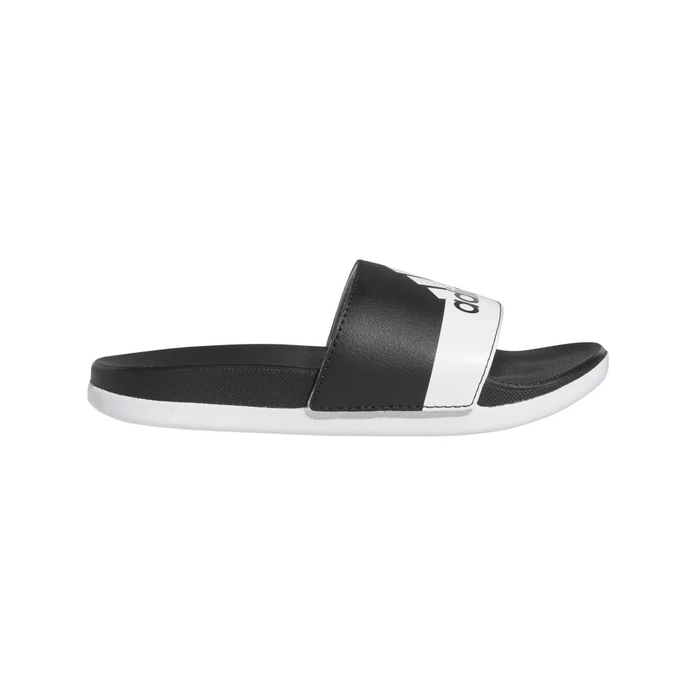 ADIDAS KIDS ADILETTE COMFORT BLACK/WHITE/WHITE SLIDE SANDALS