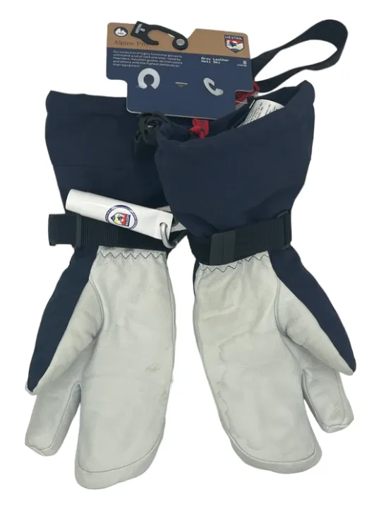 Alpine Pro Army Leather Heli Ski 3-Finger Mittens