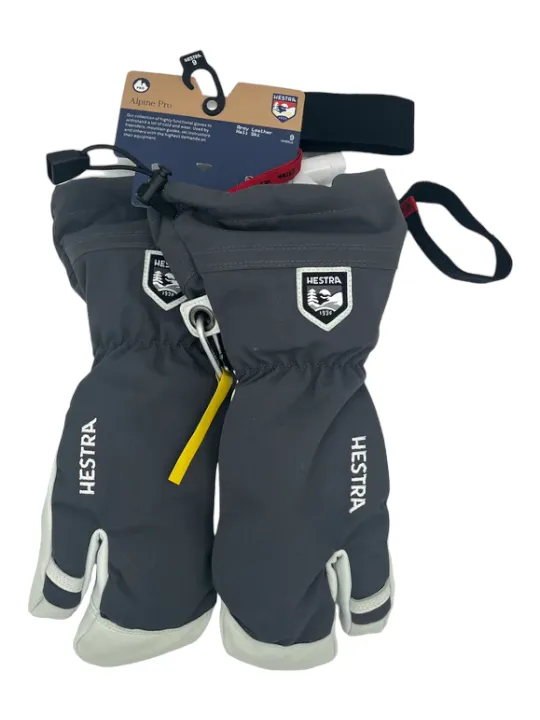 Alpine Pro Army Leather Heli Ski 3-Finger Mittens