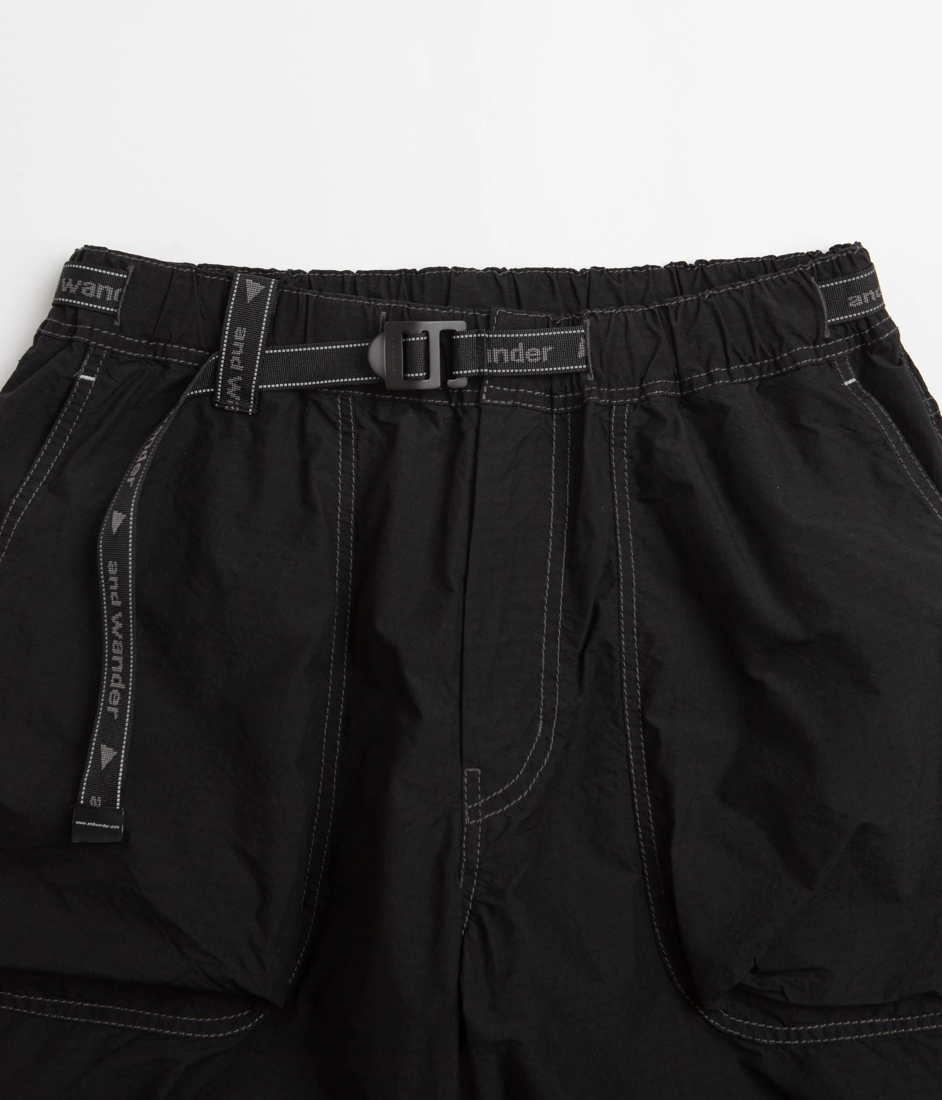 and wander Cordura Rip Mix Pants - Black