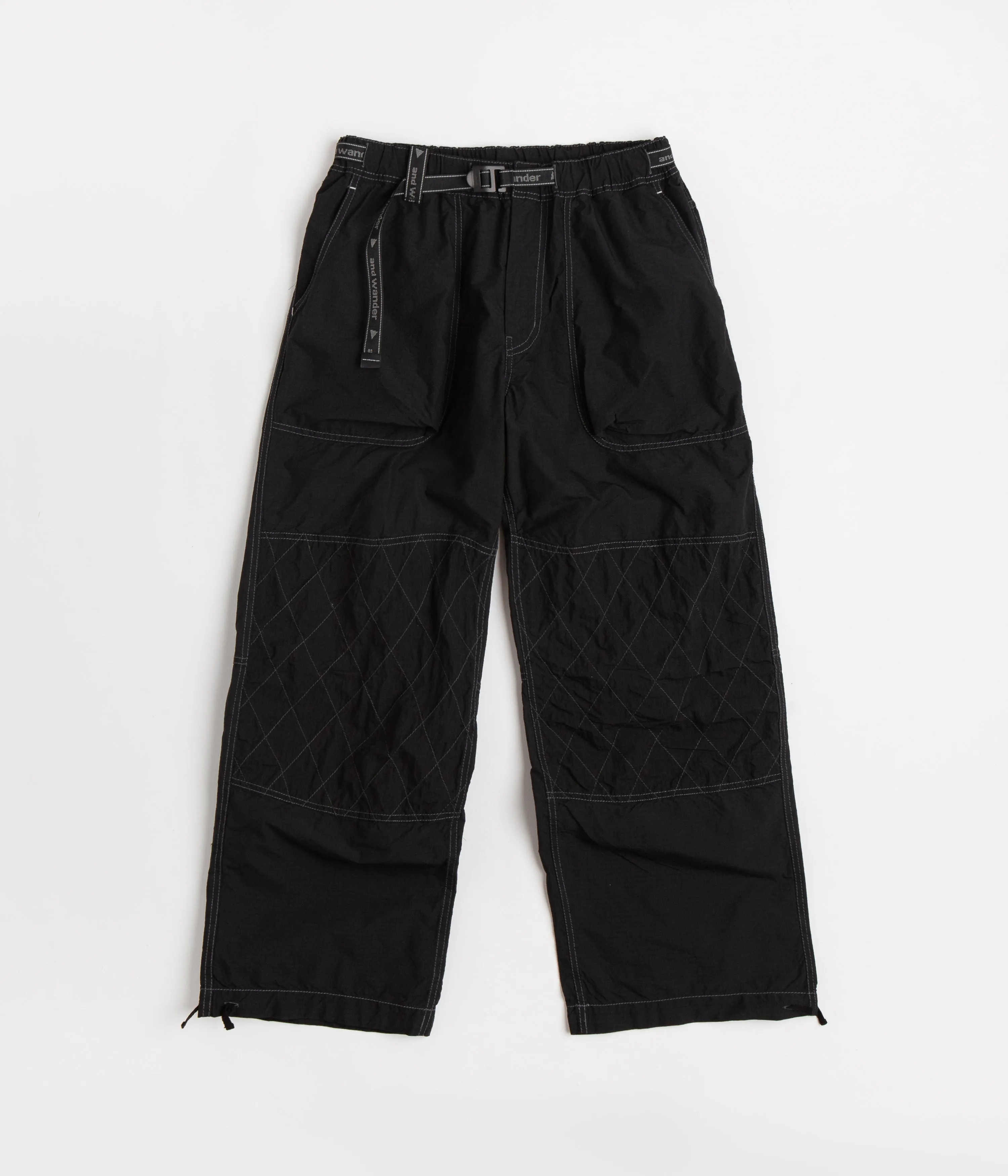 and wander Cordura Rip Mix Pants - Black