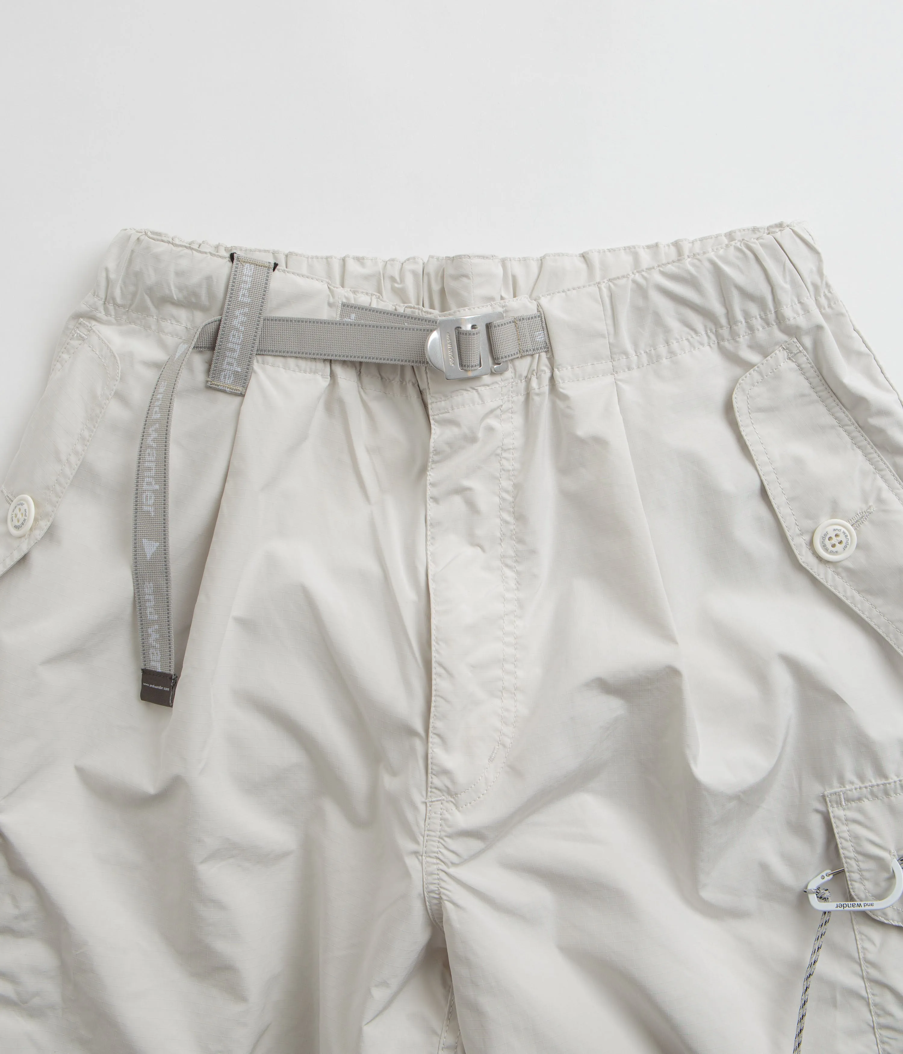 and wander Oversized Cargo Pants - Off White