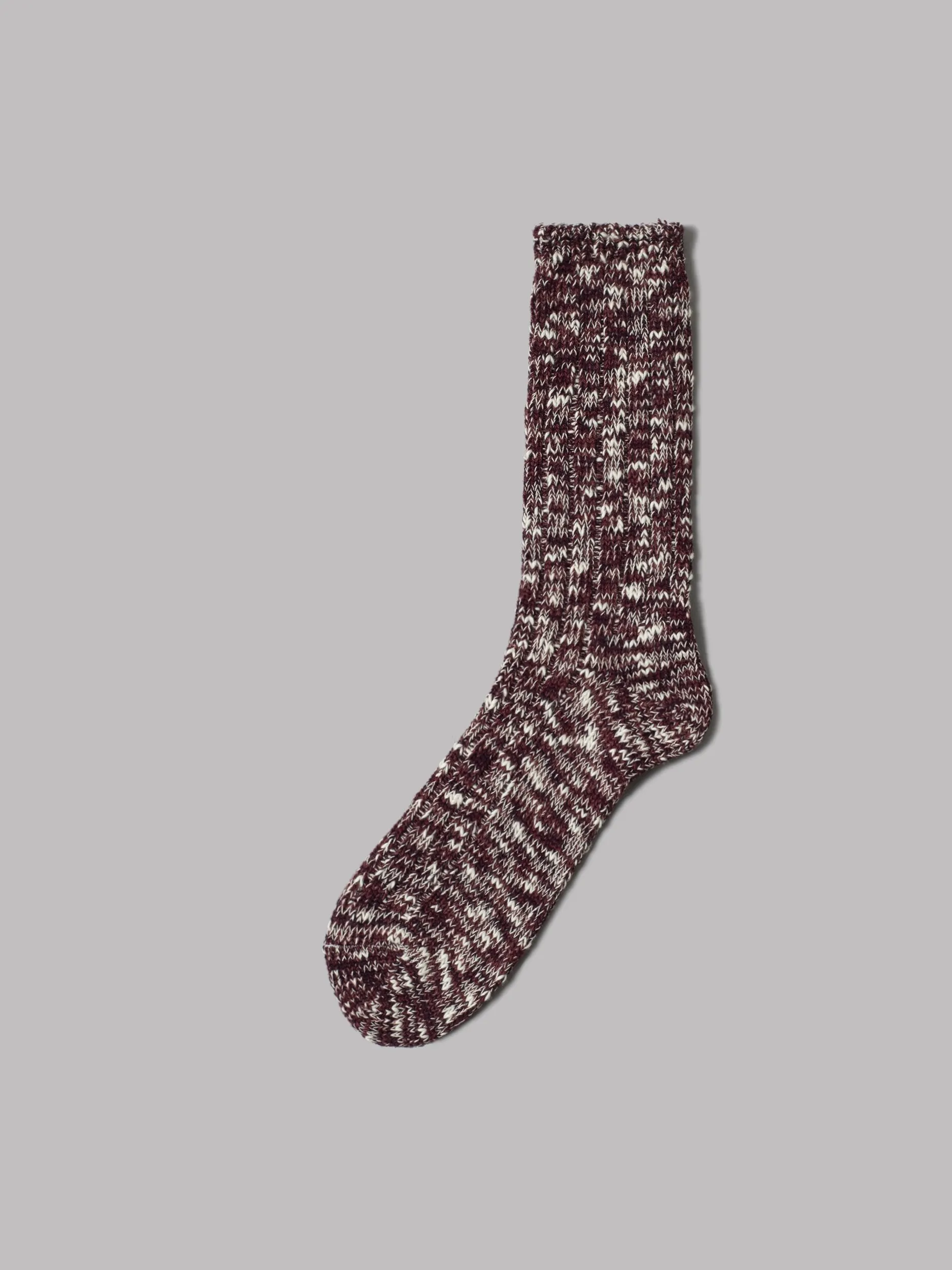 Anonymous Ism Slub Crew Socks (Wine)