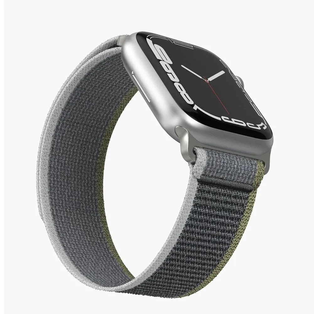 Apple Watch (38/40/SE/41mm) Vonmählen Trekking Loop Nylon Rem - Grå / Grøn