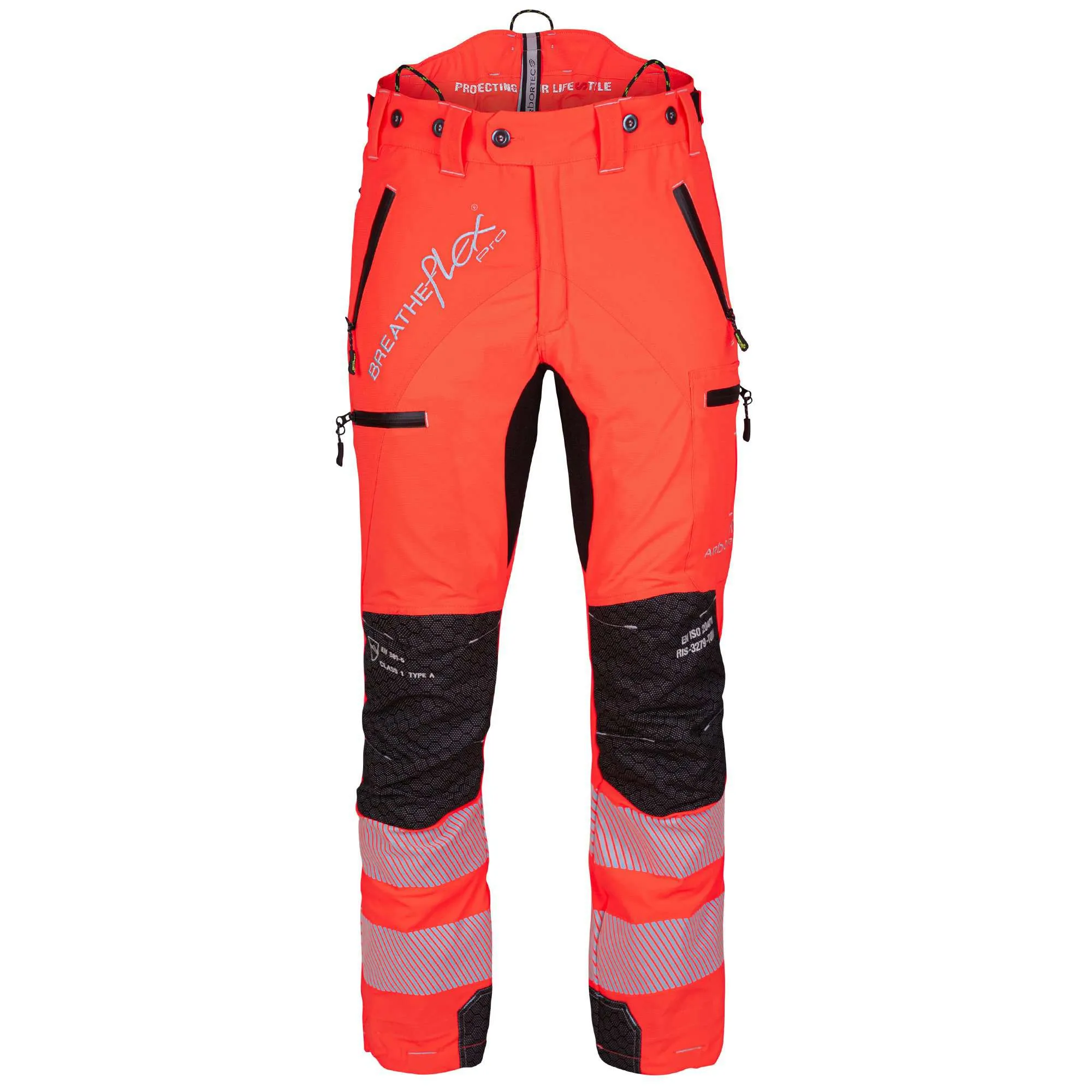 ATHV4070 Breatheflex Pro Chainsaw Pants Design C Class 1 - Hi-Viz Orange