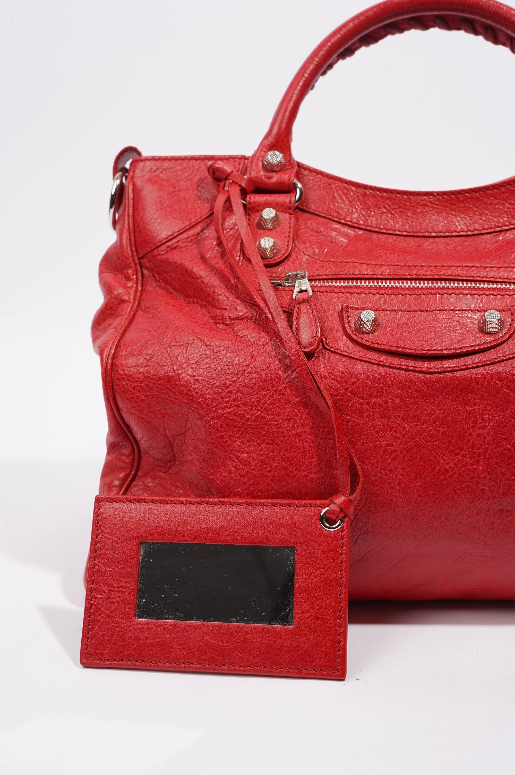 Balenciaga Womens Agneau Giant 12 Red Leather