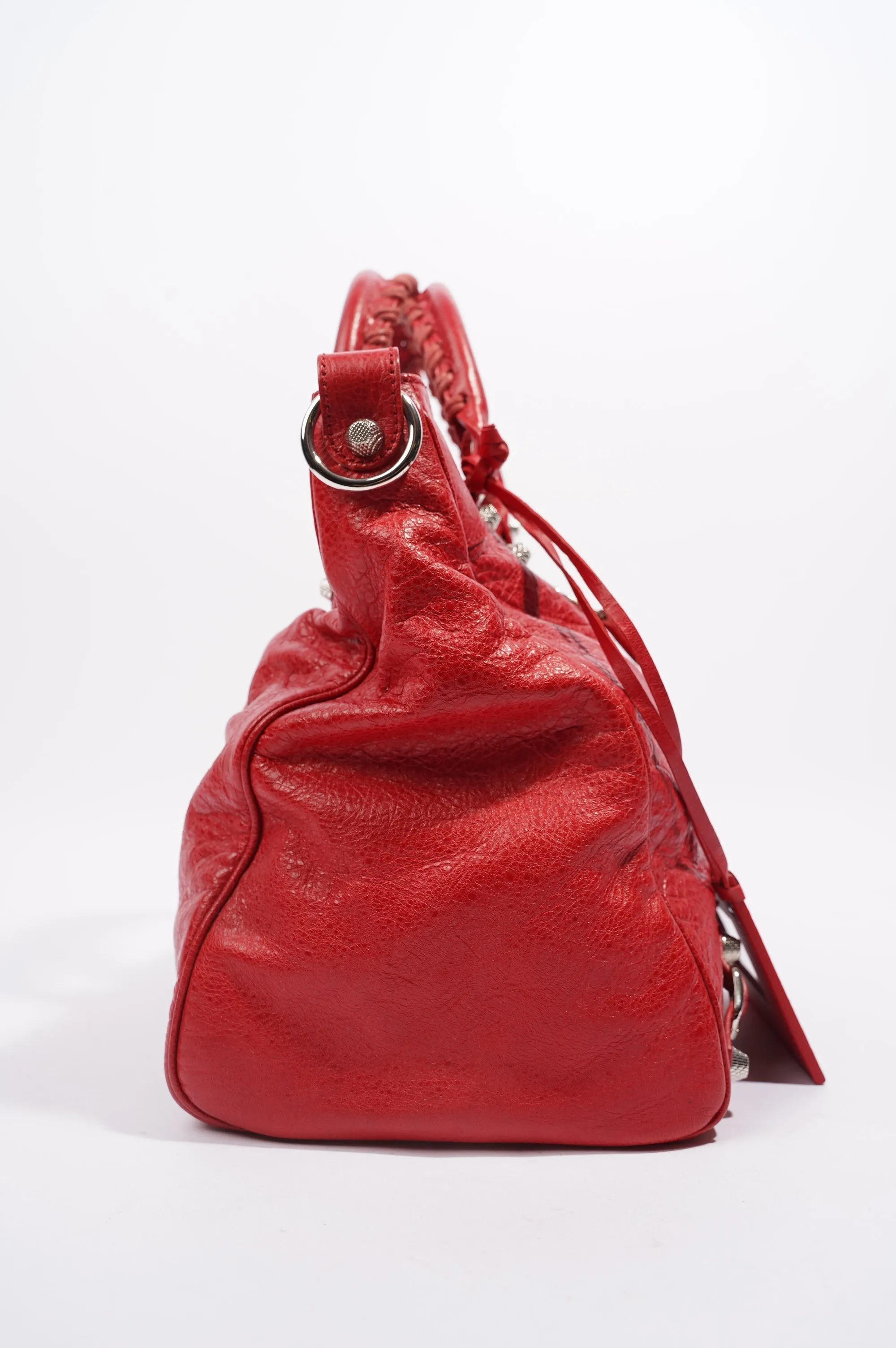 Balenciaga Womens Agneau Giant 12 Red Leather