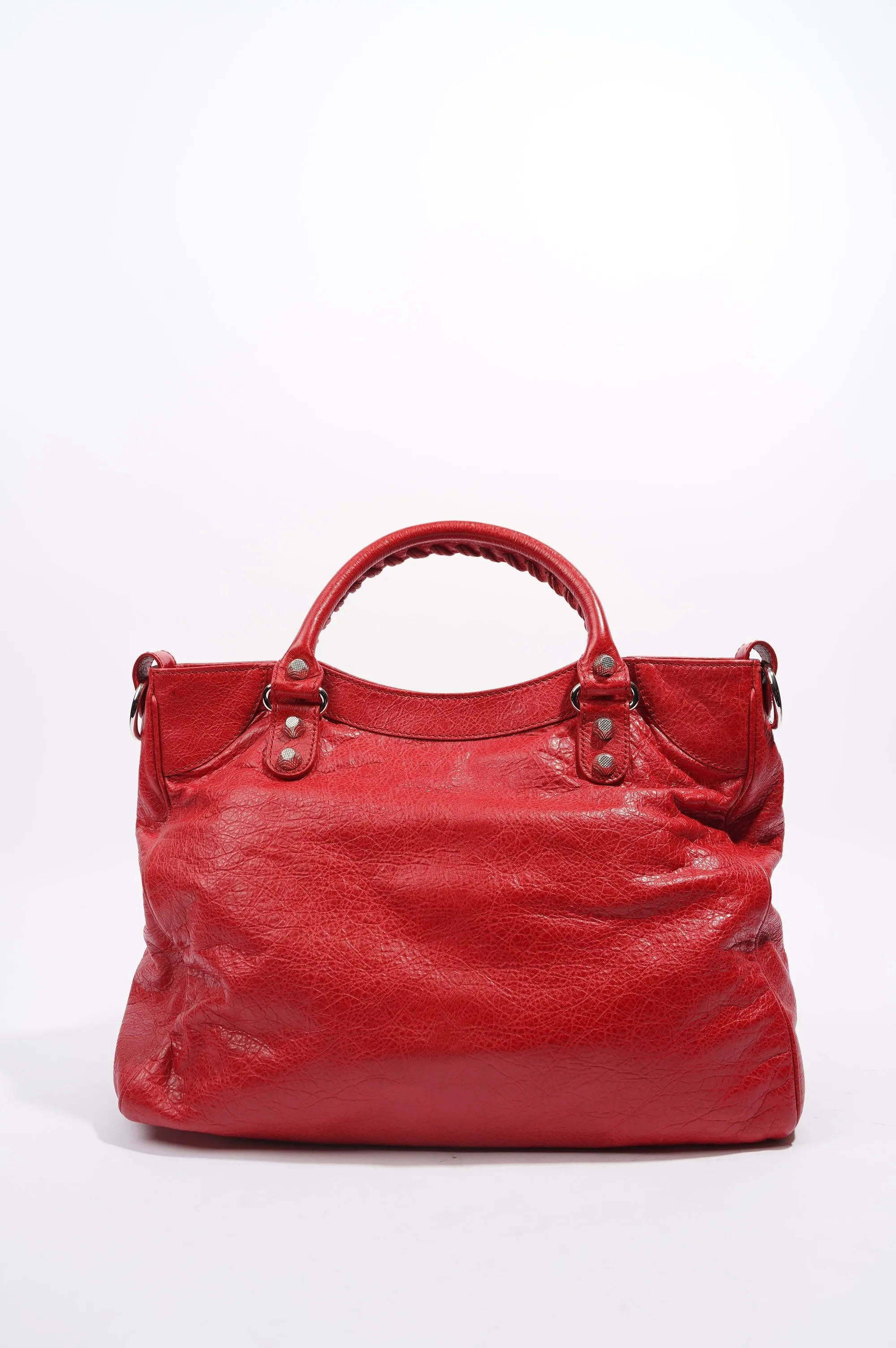 Balenciaga Womens Agneau Giant 12 Red Leather