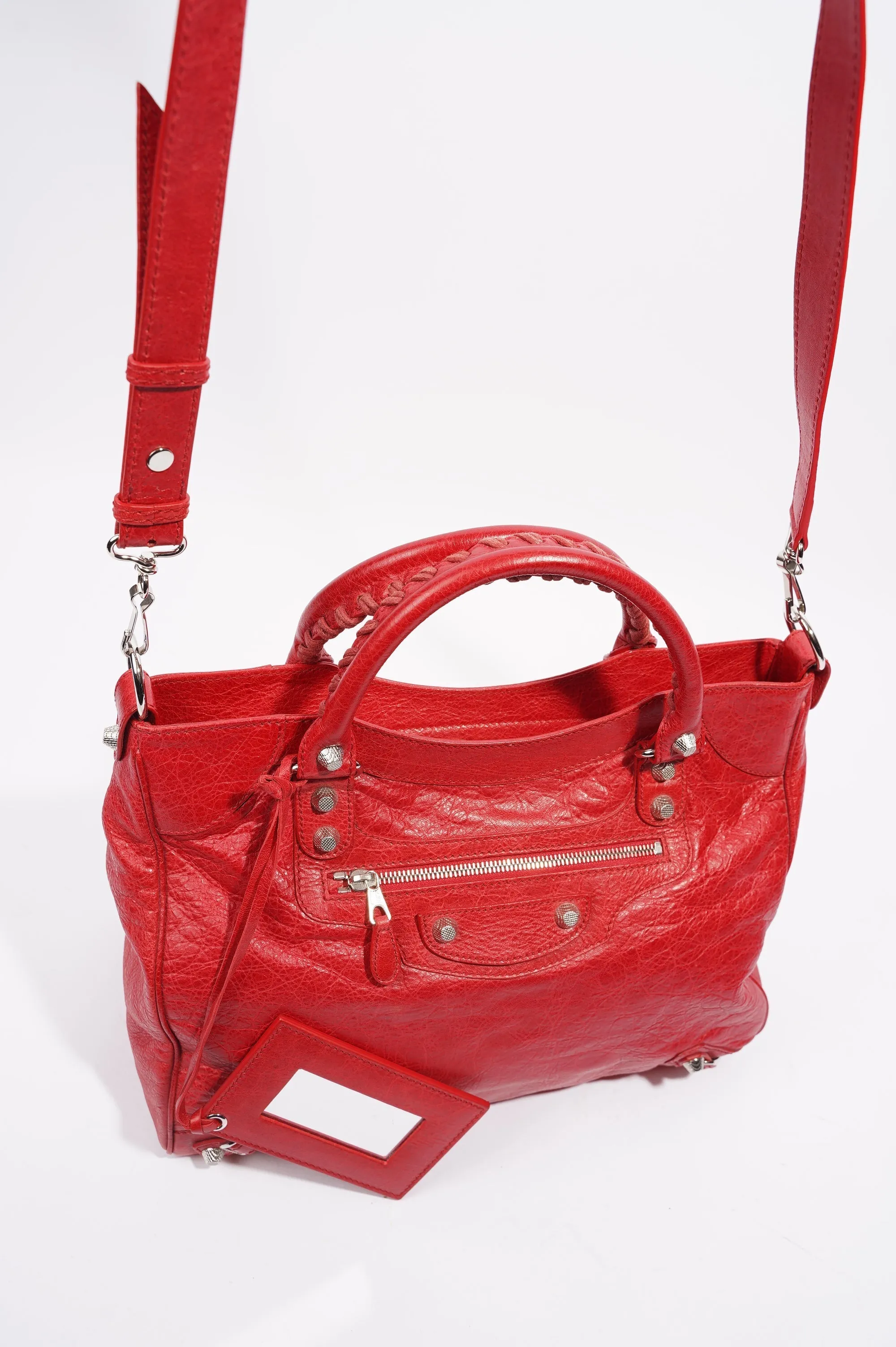 Balenciaga Womens Agneau Giant 12 Red Leather