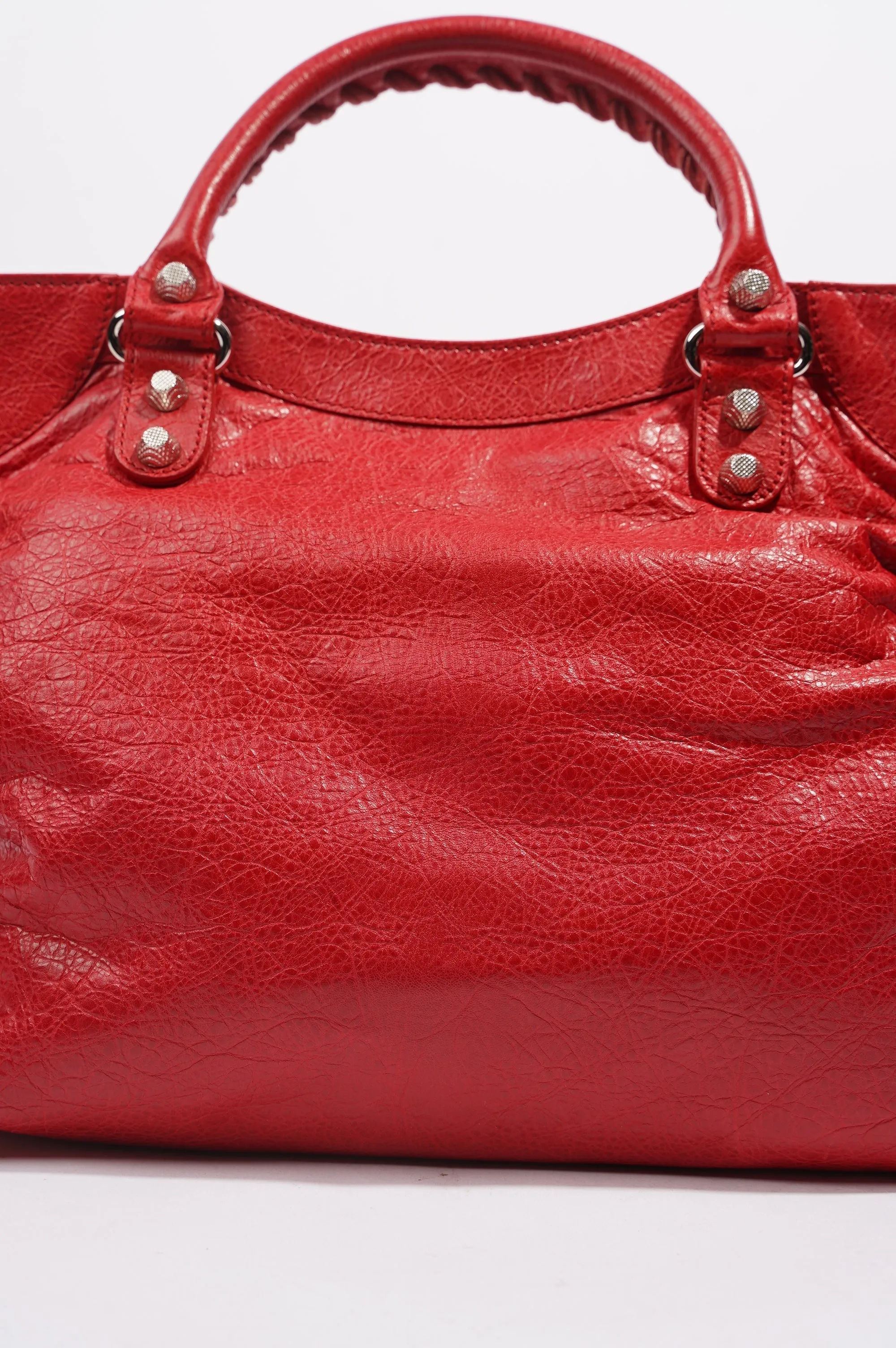 Balenciaga Womens Agneau Giant 12 Red Leather