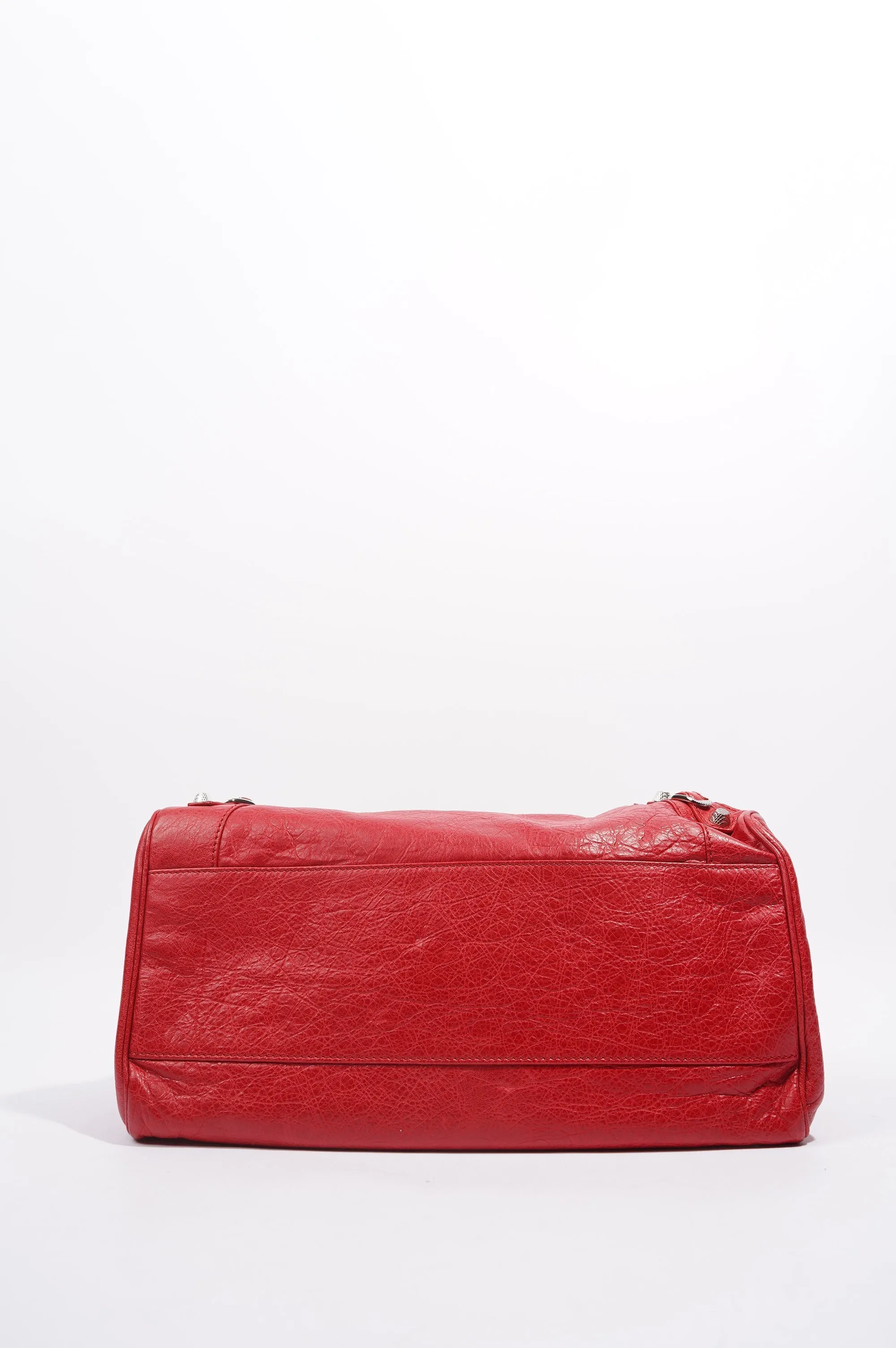 Balenciaga Womens Agneau Giant 12 Red Leather