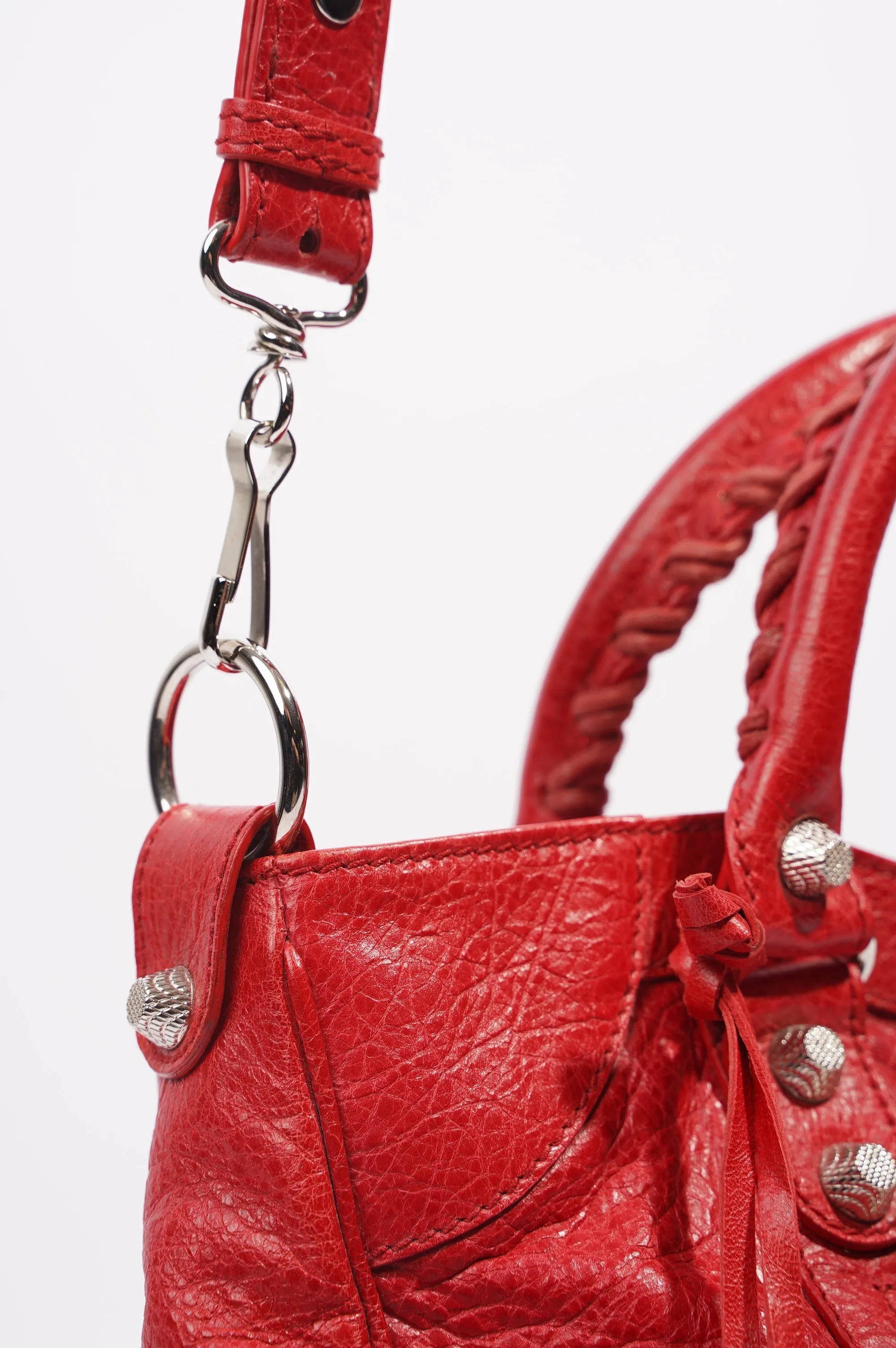 Balenciaga Womens Agneau Giant 12 Red Leather