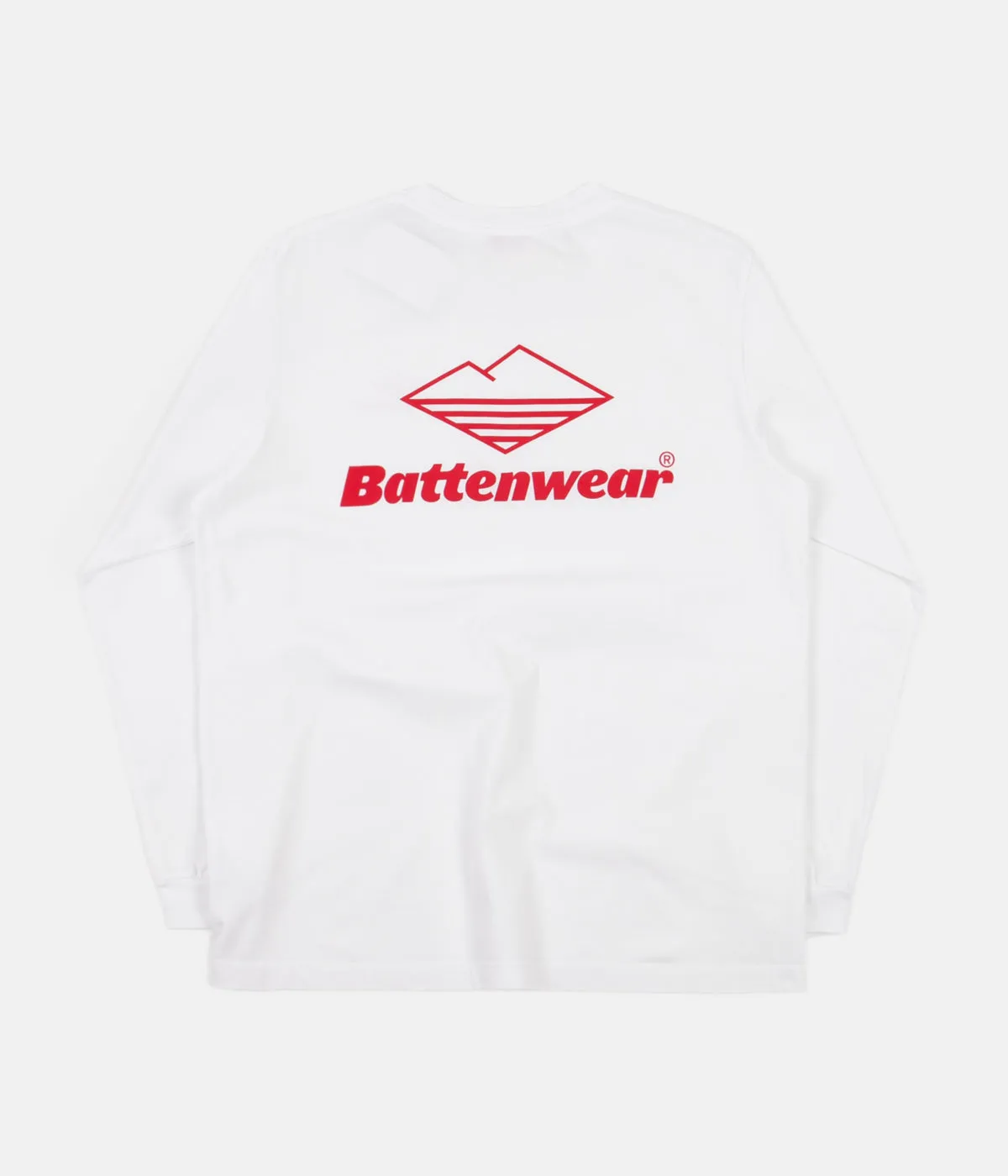 Battenwear Team Long Sleeve Pocket T-Shirt - White