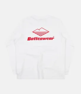 Battenwear Team Long Sleeve Pocket T-Shirt - White