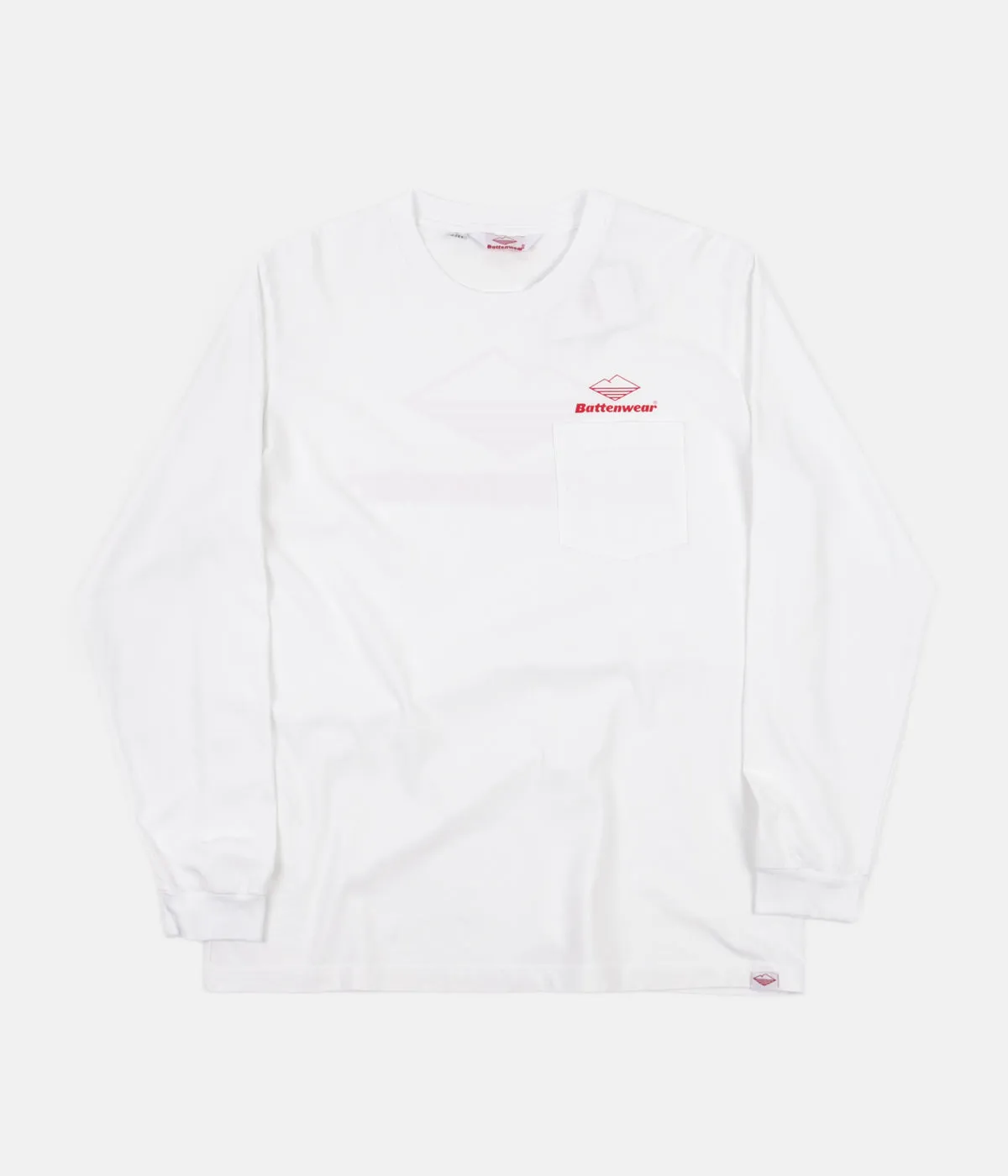 Battenwear Team Long Sleeve Pocket T-Shirt - White