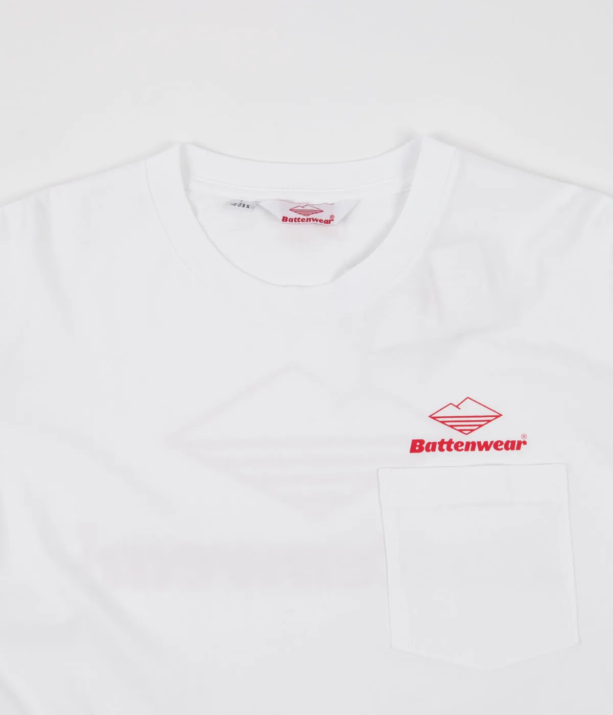 Battenwear Team Long Sleeve Pocket T-Shirt - White