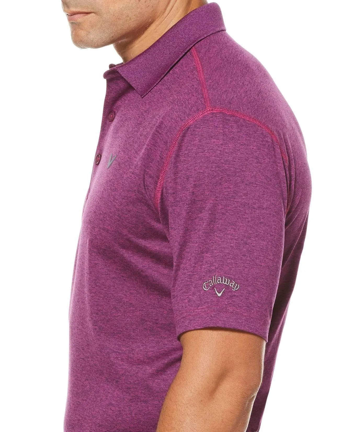 Big & Tall Cooling Heathered Polo With Chevron