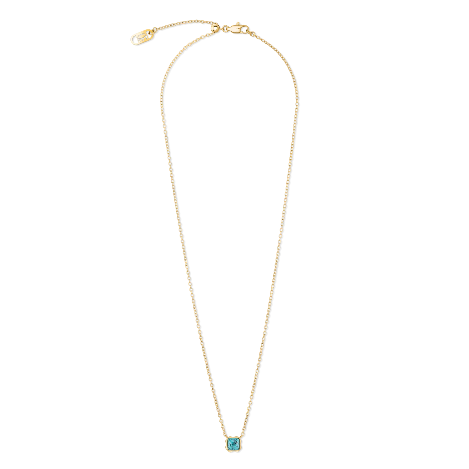 Birthstone December Necklace Turquoise Gold