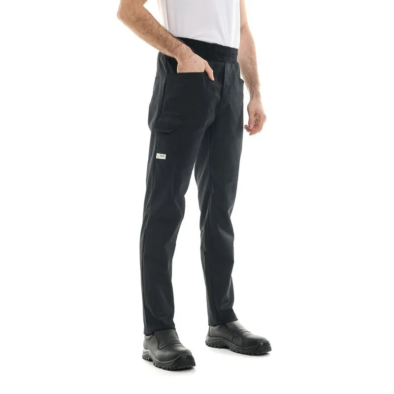 Black Comfort Kitchen Trousers - MANELLI