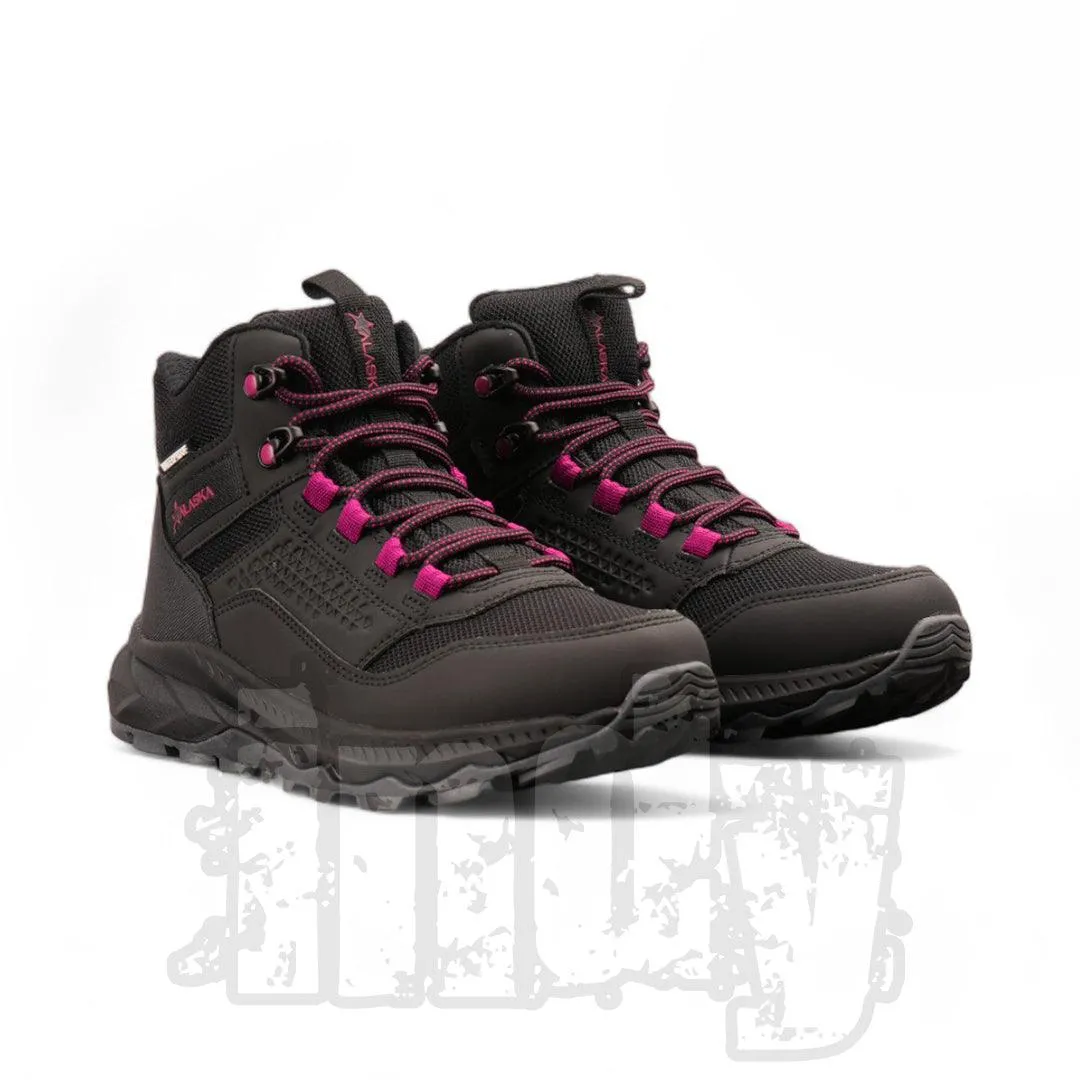 Botas Alaska Jawar Mujer Trekking Negro Rosa