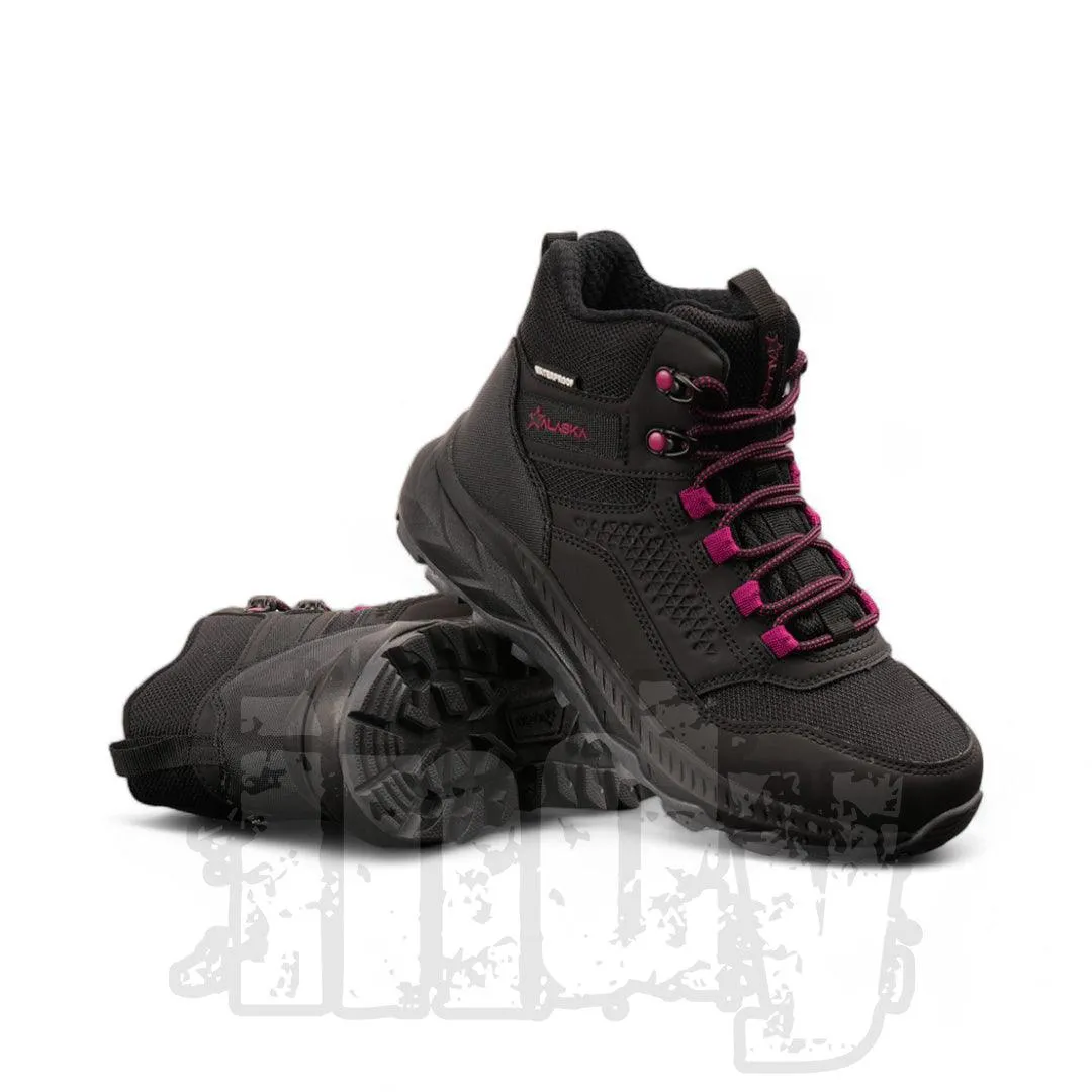 Botas Alaska Jawar Mujer Trekking Negro Rosa