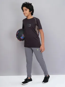 Boys Solid Slim Fit Trackpants with TECHNO GUARD