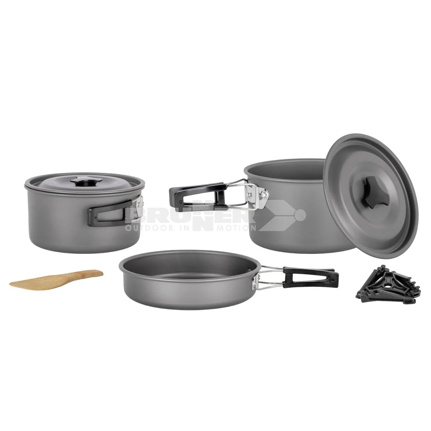 BRUNNER PACKPOT ULTRALITE 20 Set popote salva-spazio Outdoor in alluminio anodizzato per 4/5 persone