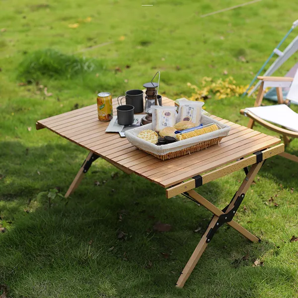 Camp Leader Large Wooden Egg Roll Table