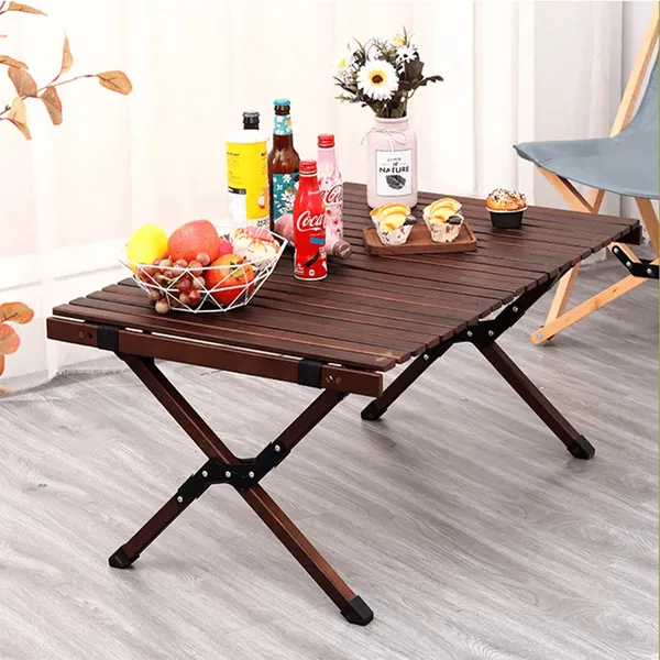 Camp Leader Large Wooden Egg Roll Table