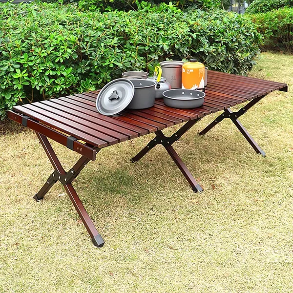 Camp Leader Large Wooden Egg Roll Table