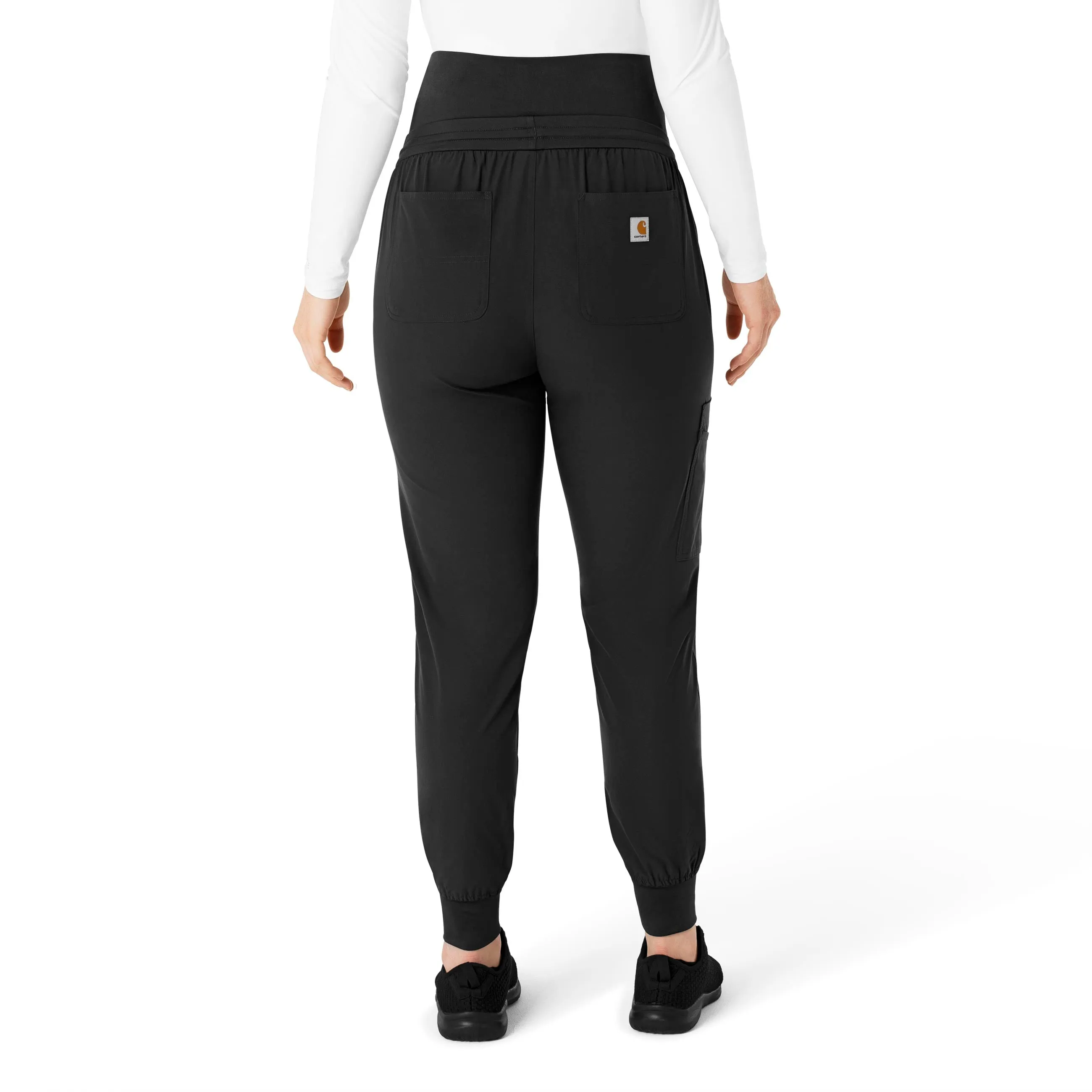 Carhartt Force Essentials Women's Maternity Jogger Scrub Pant - Black