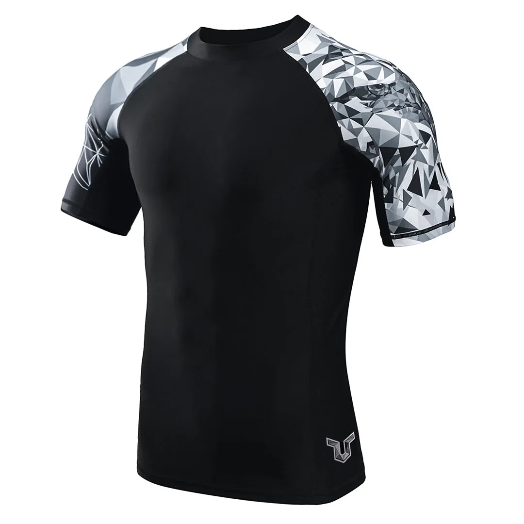 Classic UPF50  Men’s Rash Guard Short Sleeve - Eagle Style