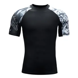 Classic UPF50  Men’s Rash Guard Short Sleeve - Eagle Style