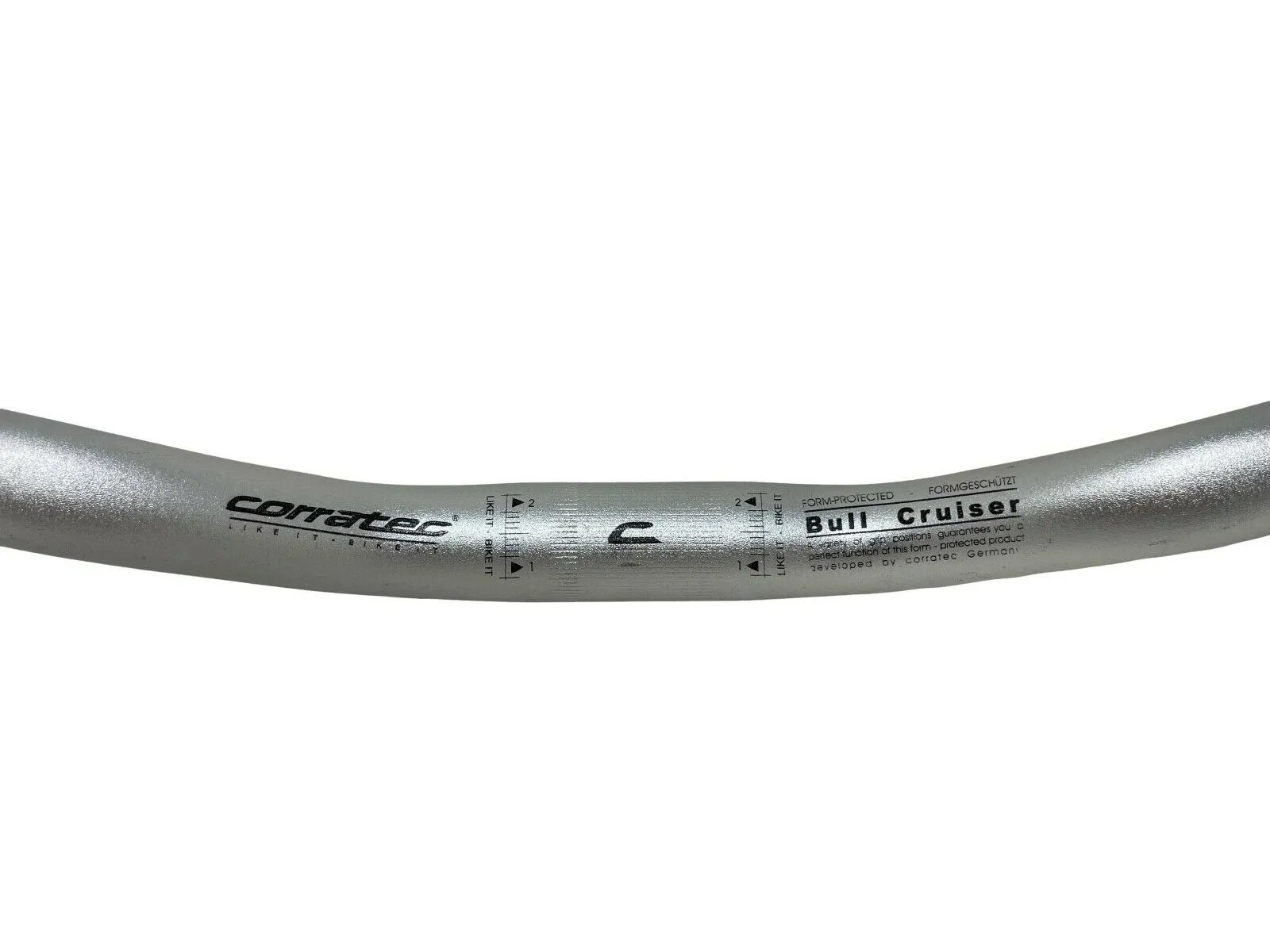 Corratec Bull Cruiser Aluminum Handlebar - 585mm - Silver - 25.4mm Clamp