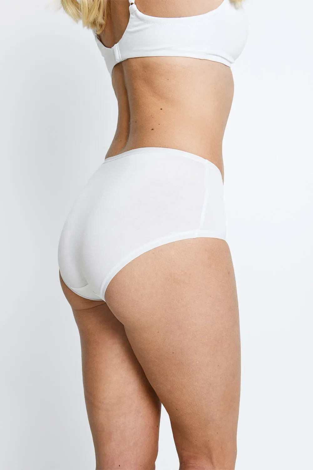 Cotton Midi Knickers 3 Pack - White