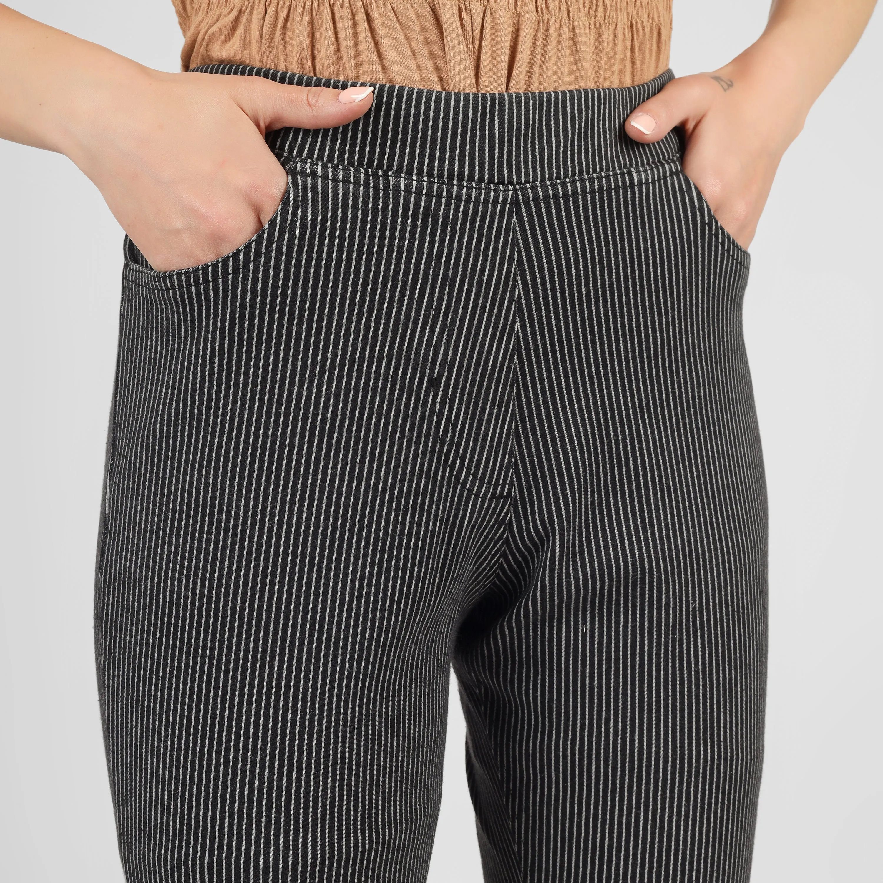 Denim Stripe Pants