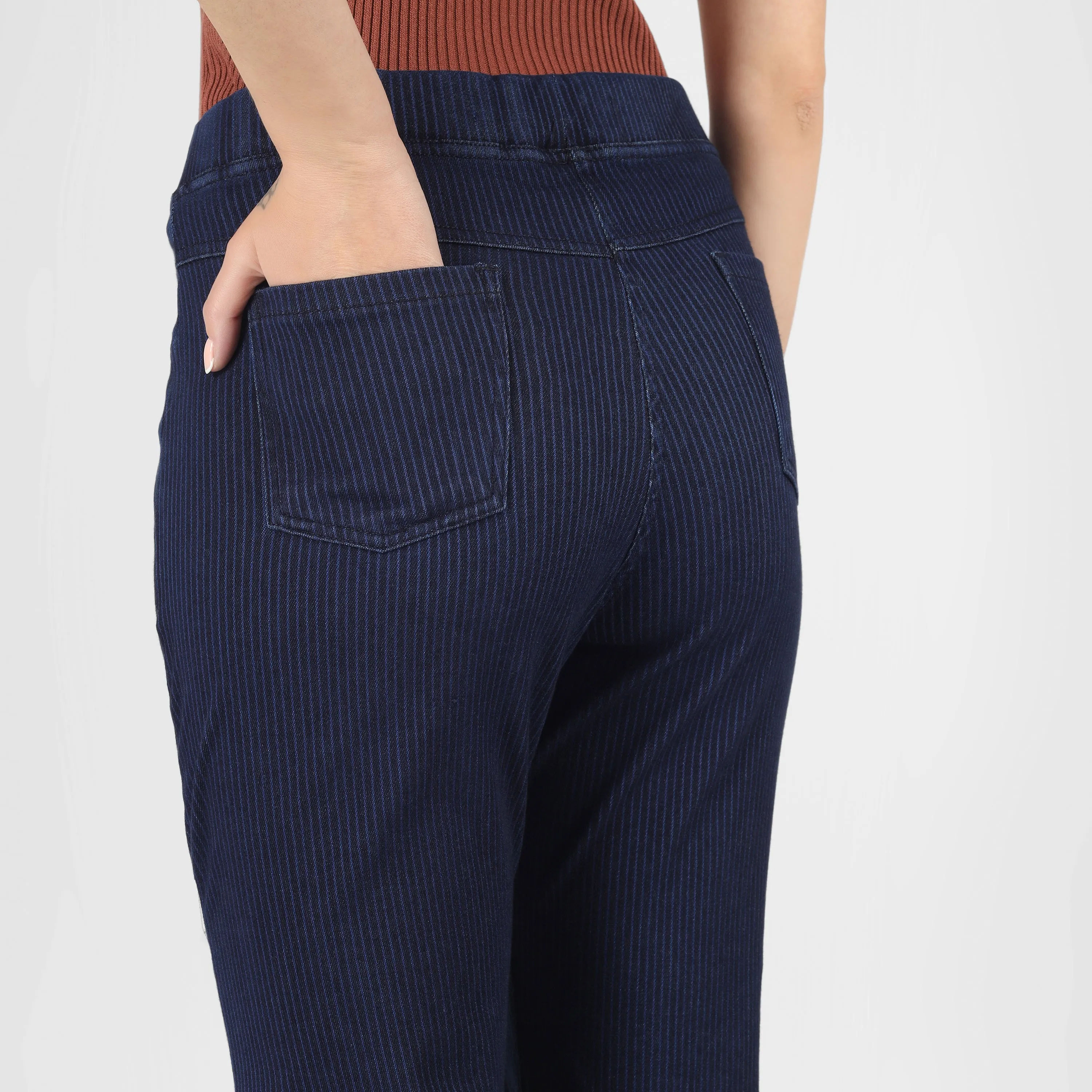 Denim Stripe Pants