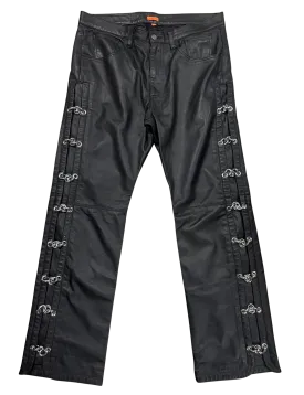 Destroy The Box 'Black' Chain Leather Pants