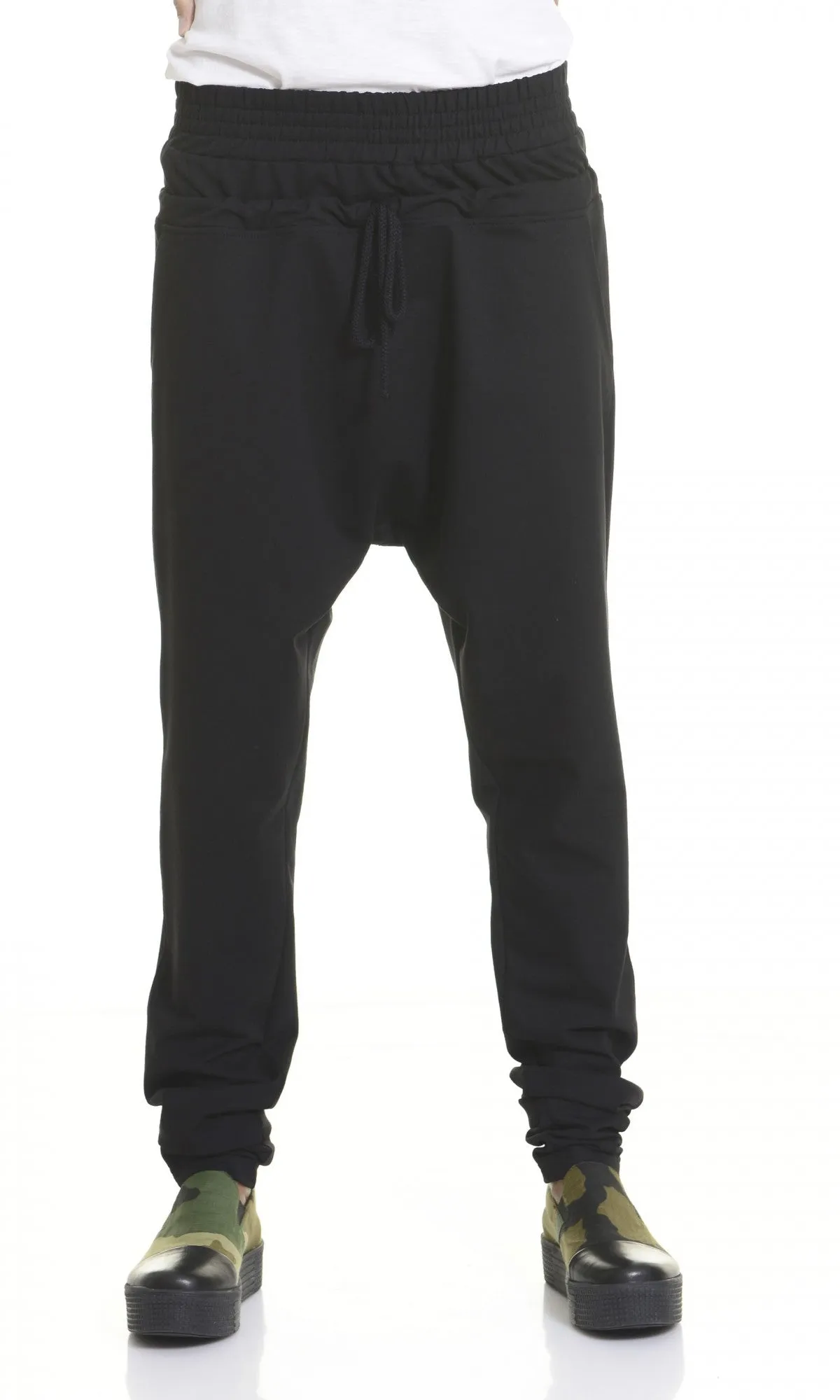 Double Waist Drop Crotch Pants