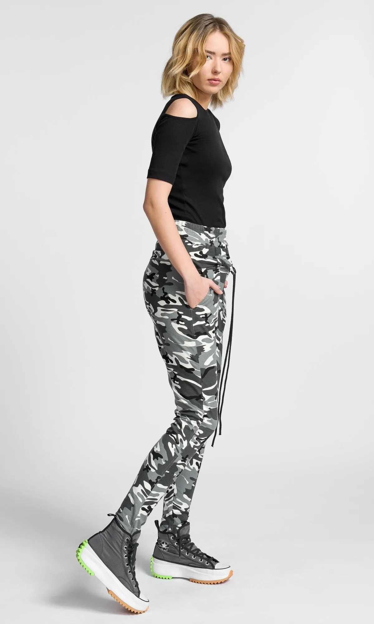 Double Waist Drop Crotch Pants