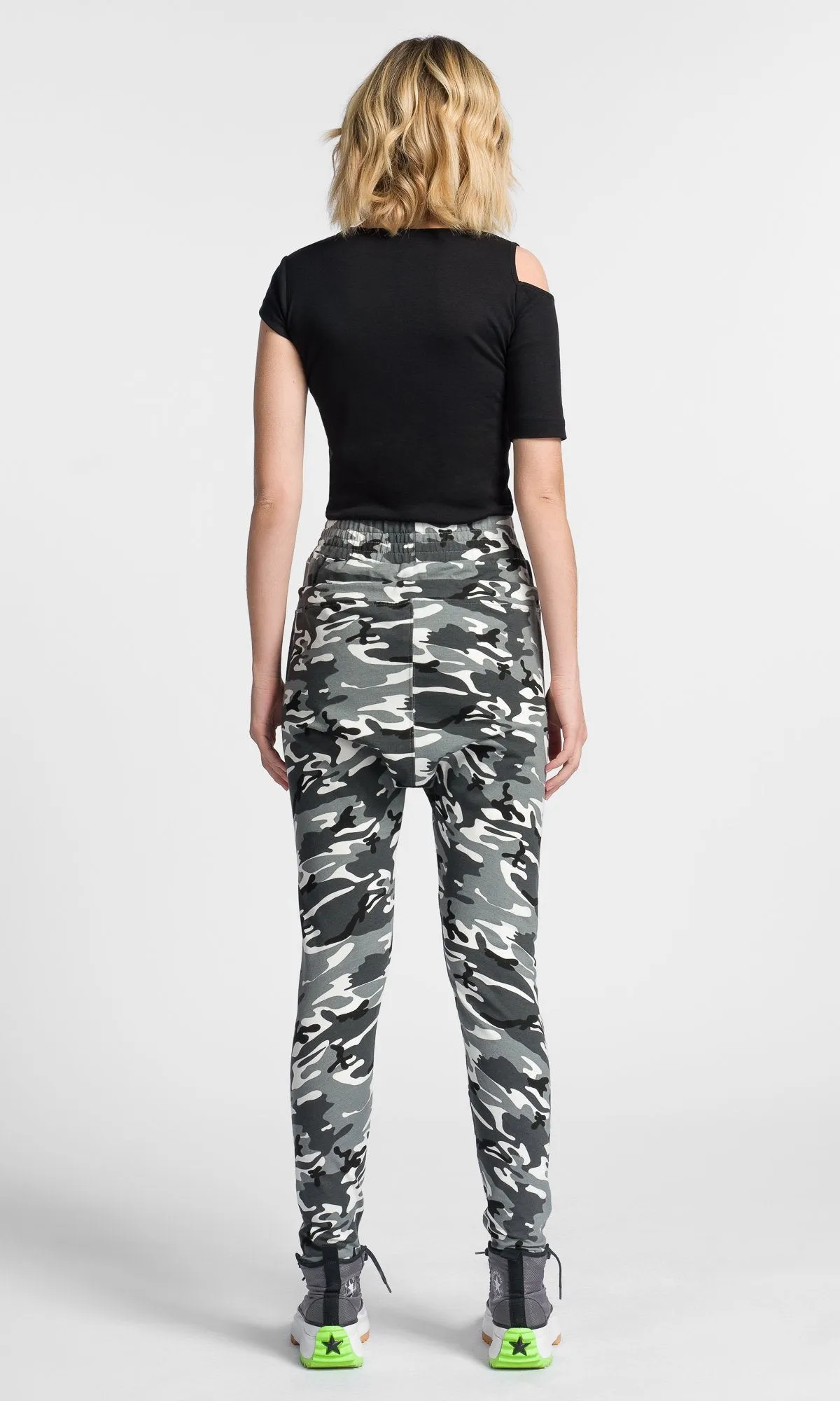 Double Waist Drop Crotch Pants