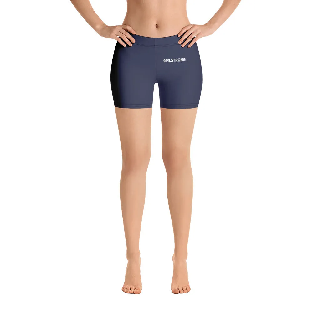 ELEVATED ESSENTIALS, SLIM AND SCULPT SHORTS NAVY BLUE