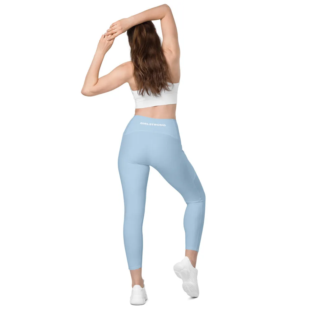 ELEVATED ESSENTIALS, THE PERFECT SIDE POCKET LEGGING LIGHT BLUE